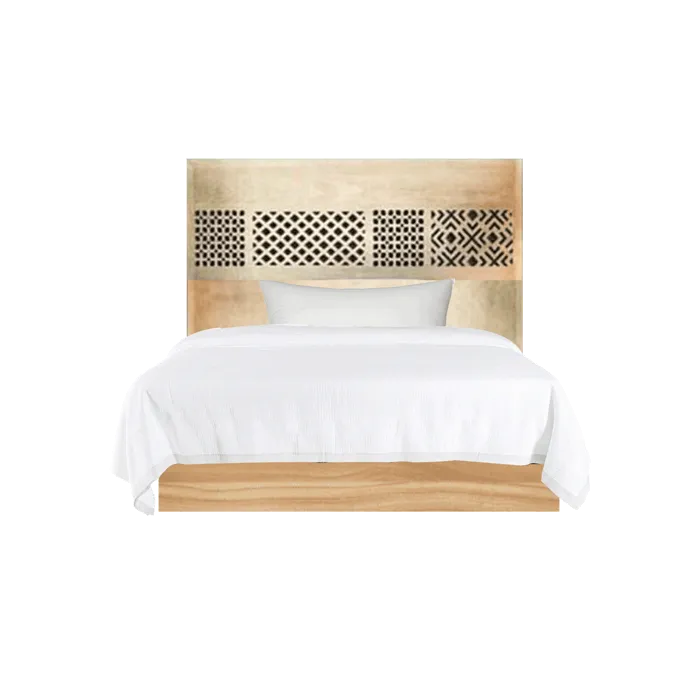 Arket Engraved Headboard Bed 2