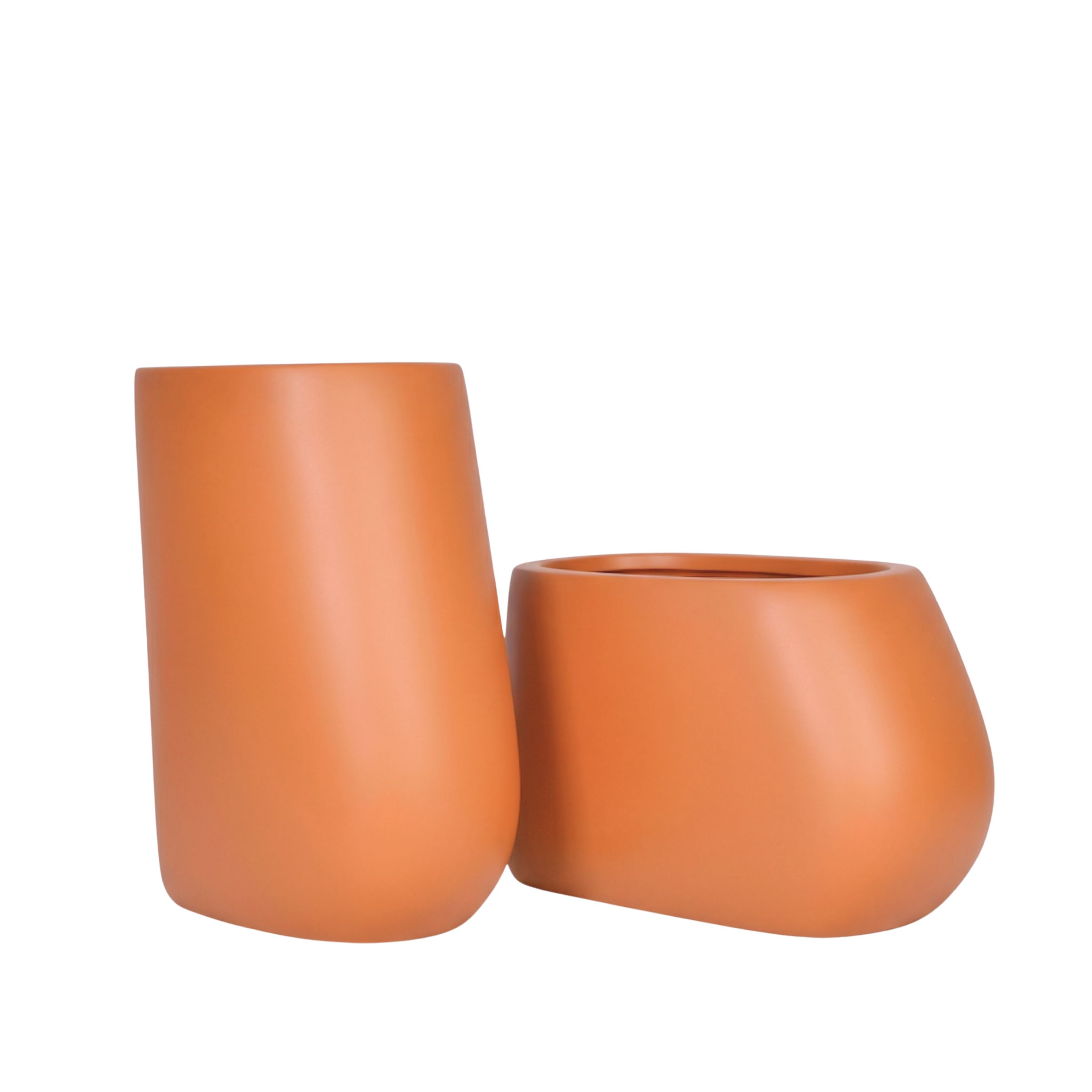 Sway Duo Fiberglass Planter Set