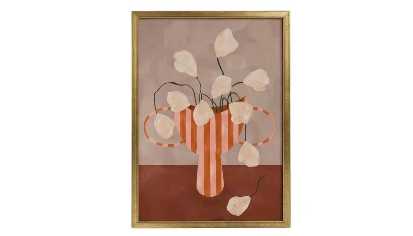 Striped Bloom Wall Art