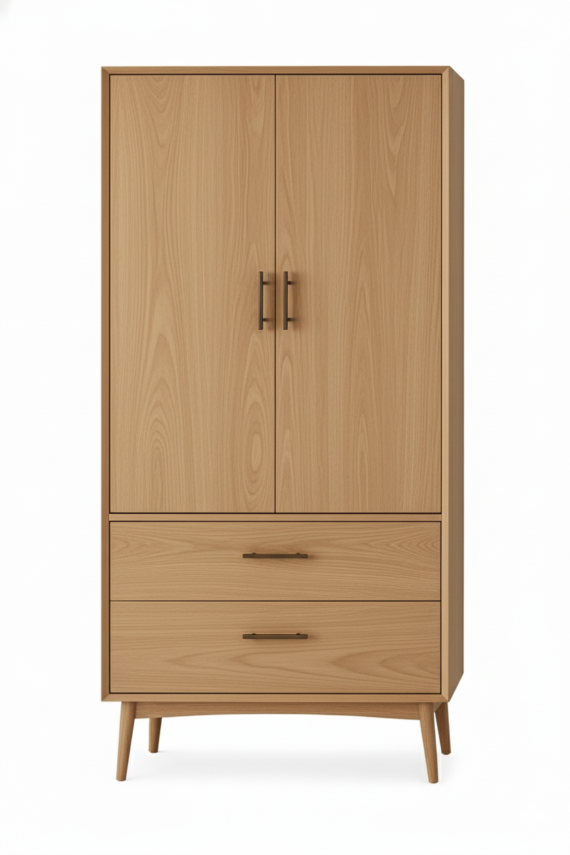 Retro Cupboard - Natural Wood Structure 3