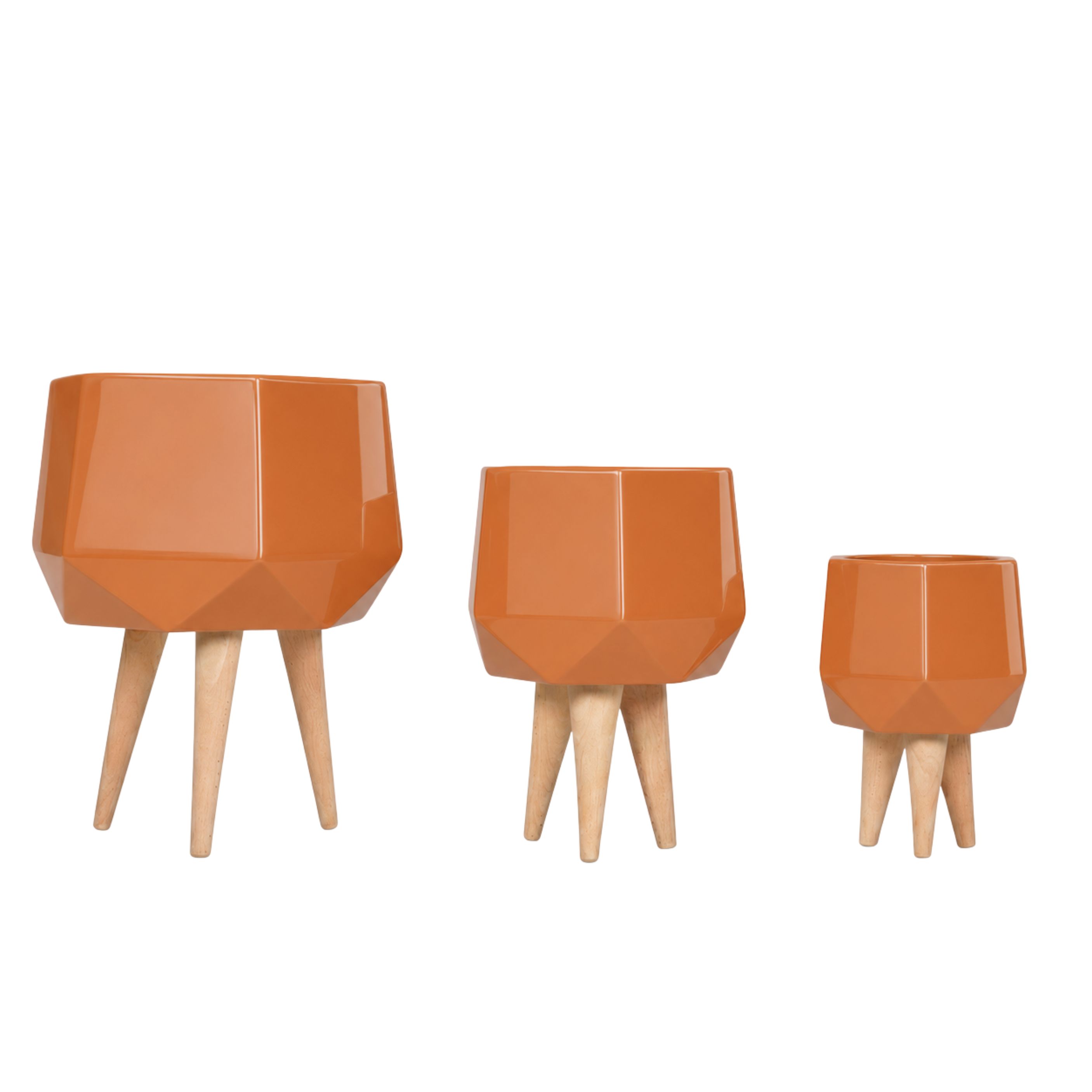 Sila Fiberglass Planter Set