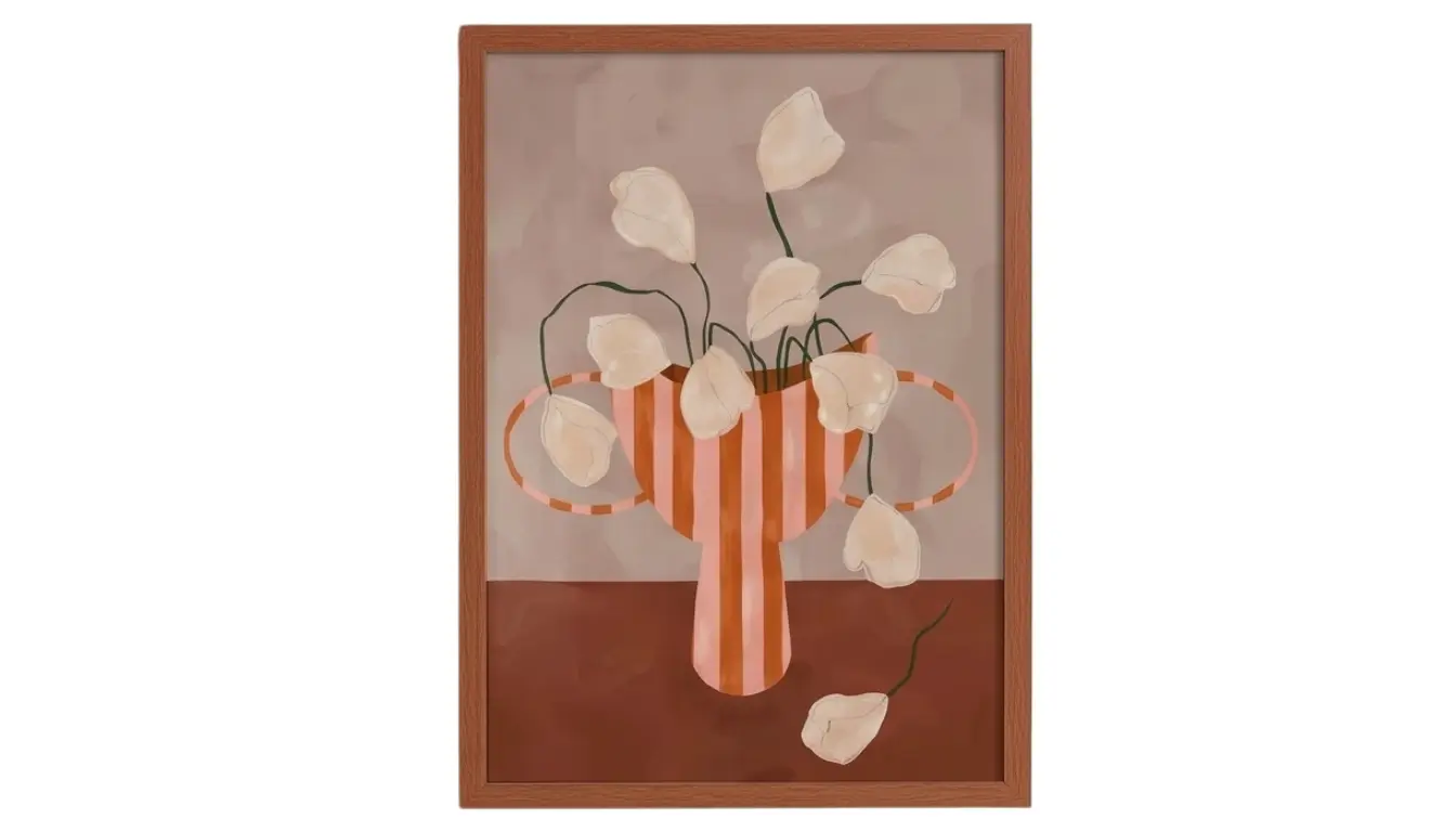 Striped Bloom Wall Art