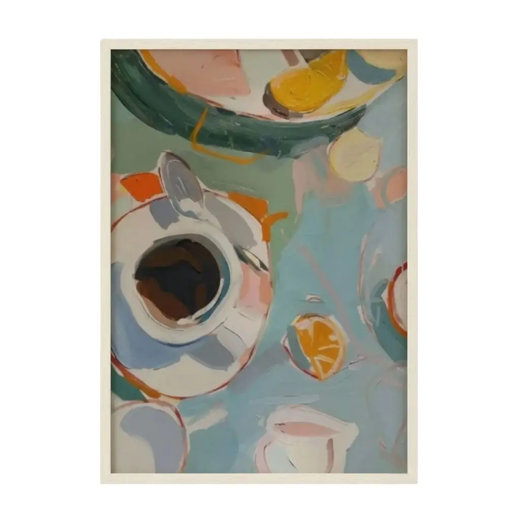 Sahwa Abstract Coffee & Citrus Wall Art