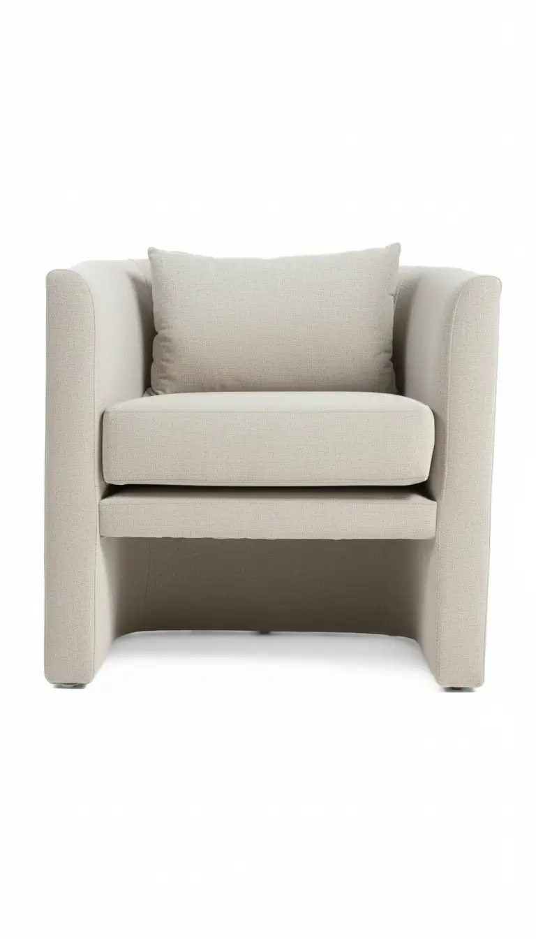Barrel Upholstered Armchair 14