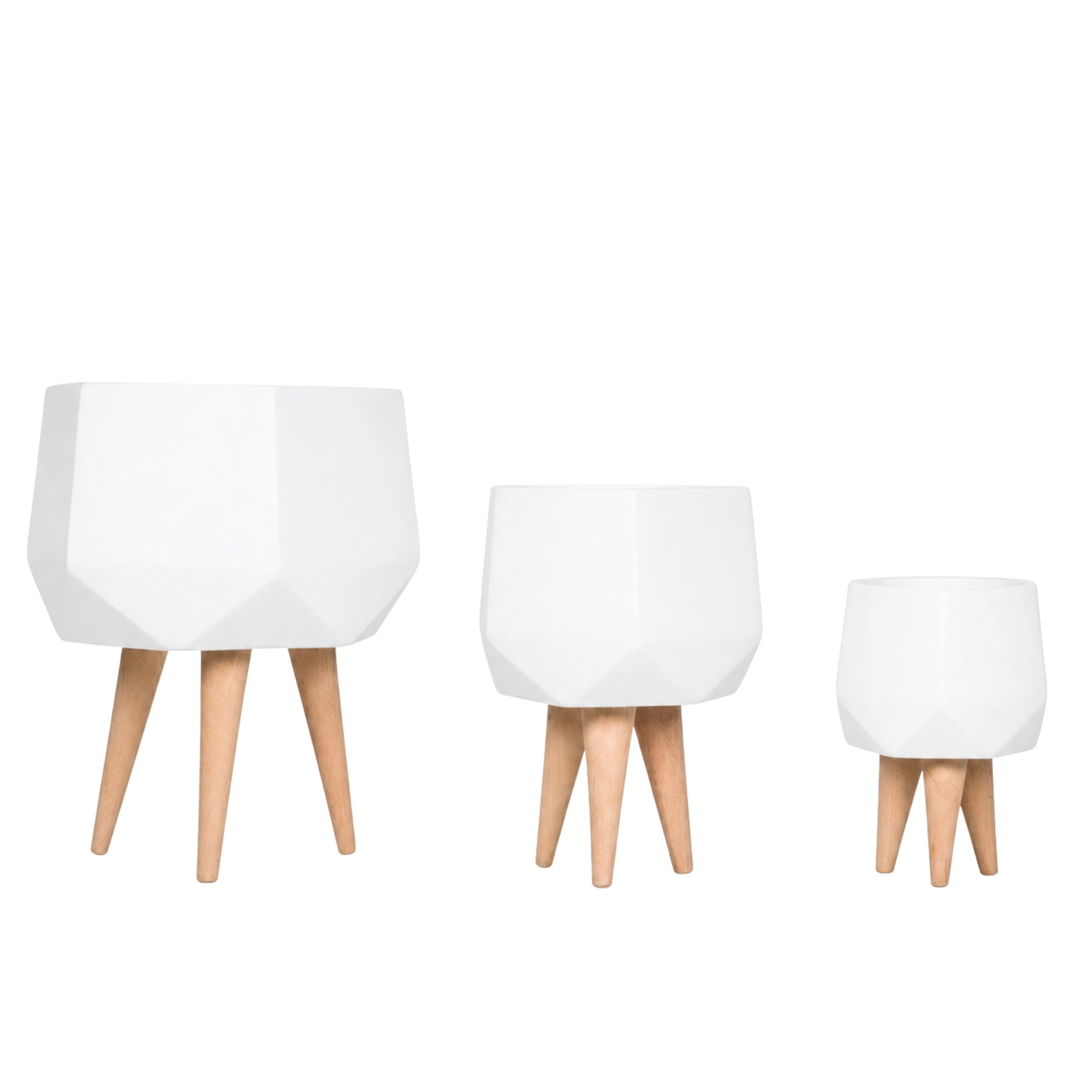 Sila Fiberglass Planter Set