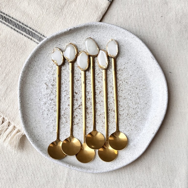 Gold Stainless Steel Teaspoons – Set of 6