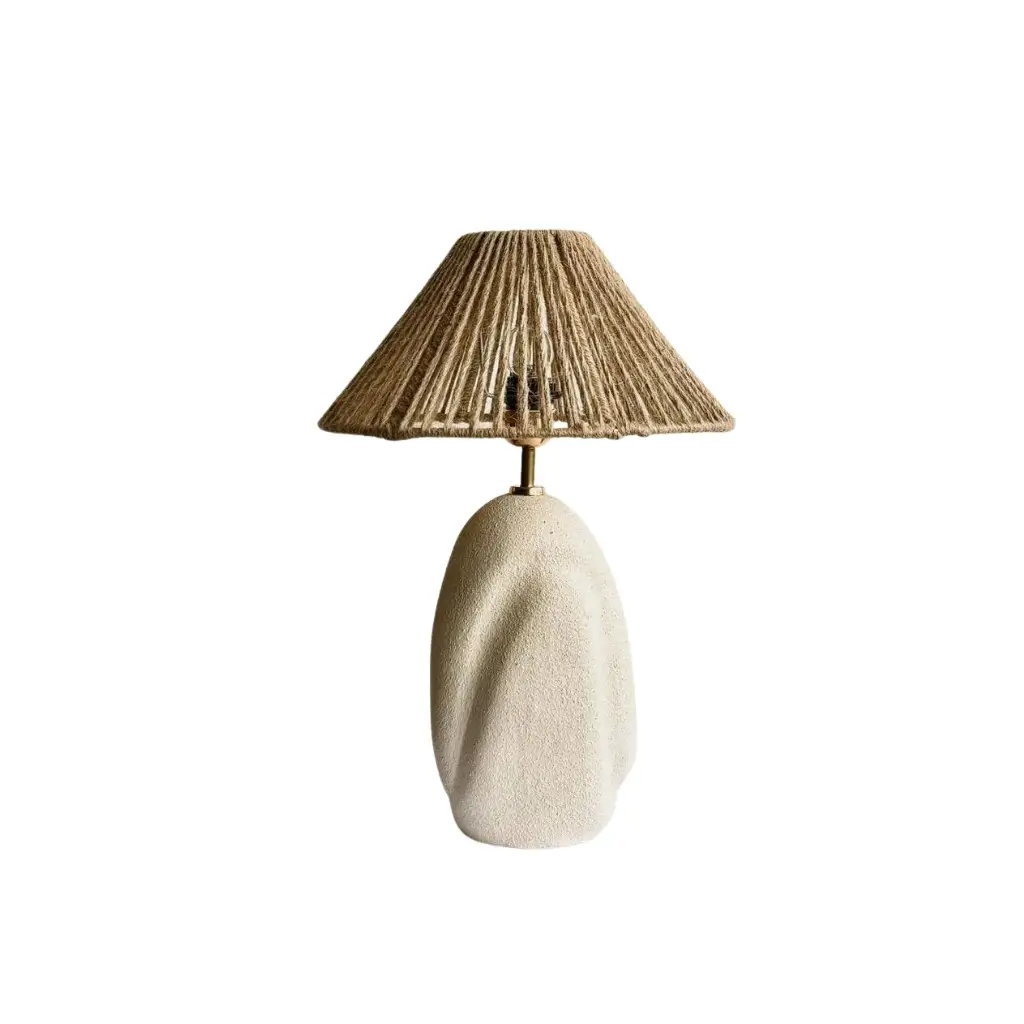 Pebble Shade Natural Side Lamp 2