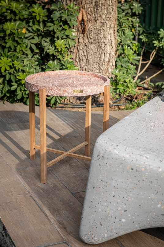 Anuk Terrazzo Side Table - ouch of Elegance with Recycled Stone 6