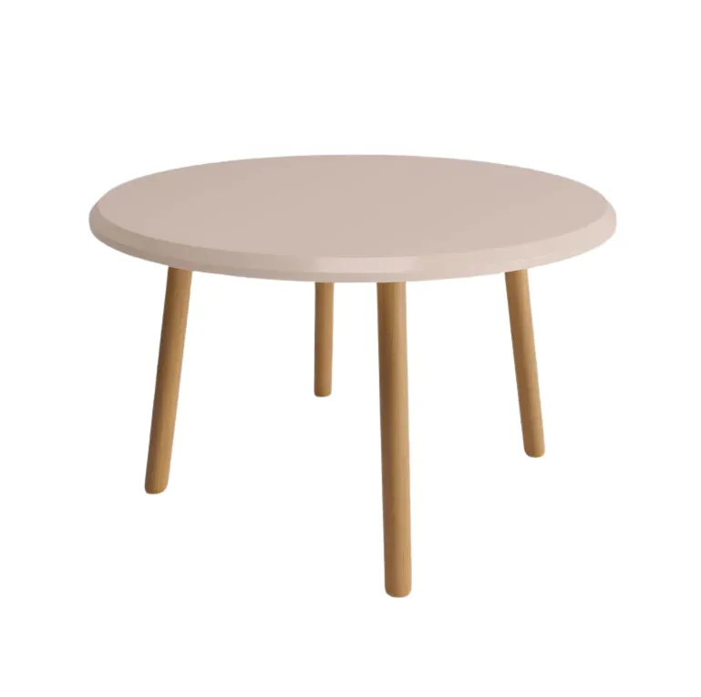 ترابيزة مستديرة من خشب الزان \العزيزي مع أرجل مائلة