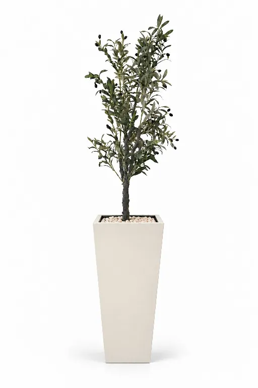 Tall Olive Tree Artificial In Obelisk Pot