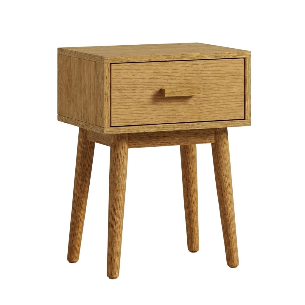 كومود خشبي ألبا بدرج واحد وأرجل مائلة