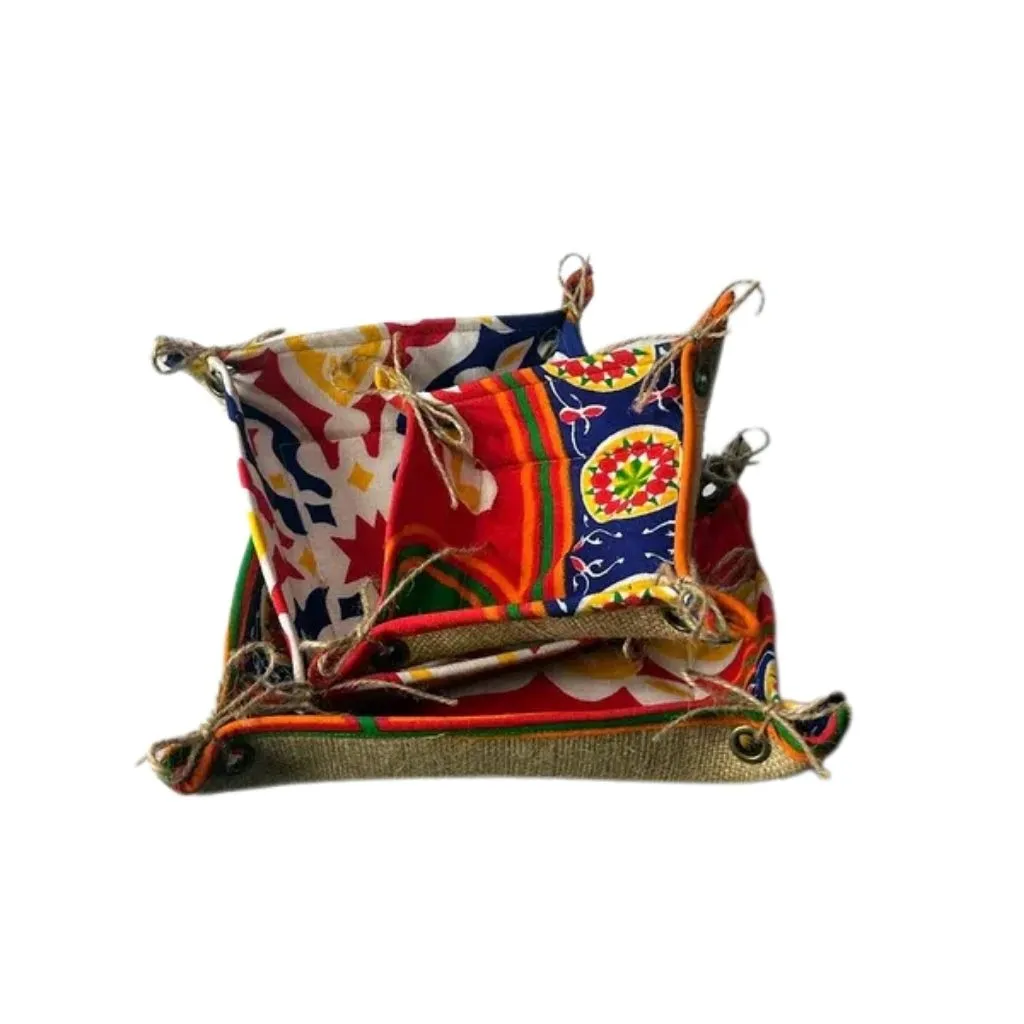 Khayameya Jute Plates – Handcrafted Set 3