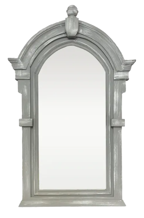 Garden Classic Wooden Arch Mirror With Antiqued Finish 2
