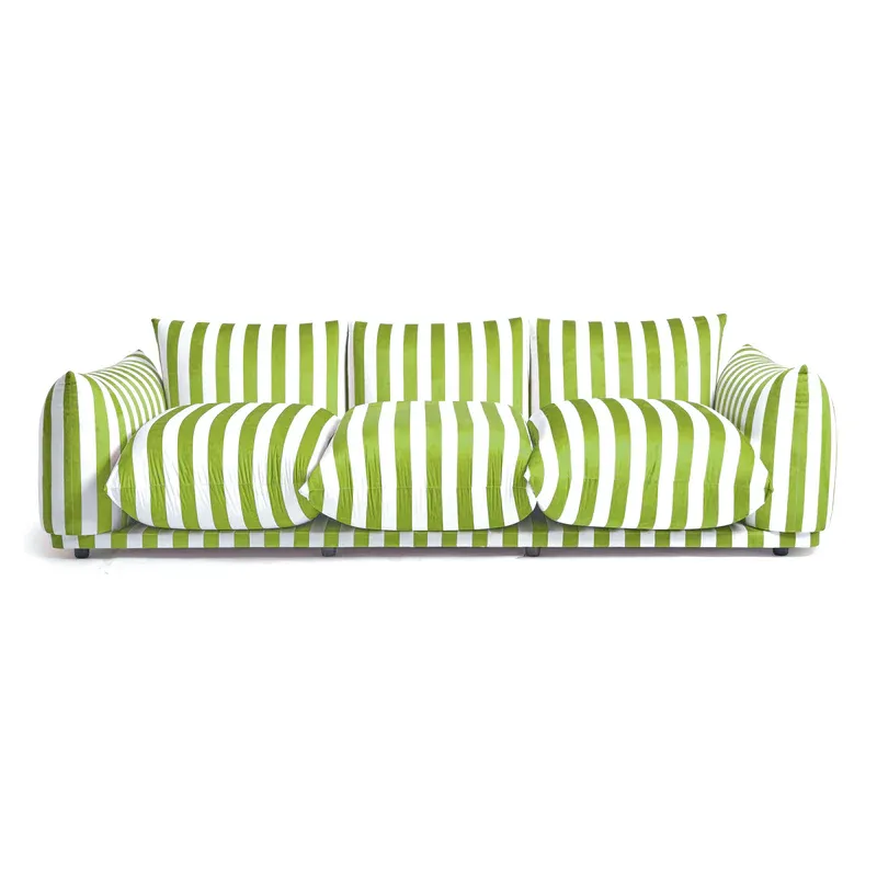 Tokio 3-Seater Sofa - Striped Velvet 7