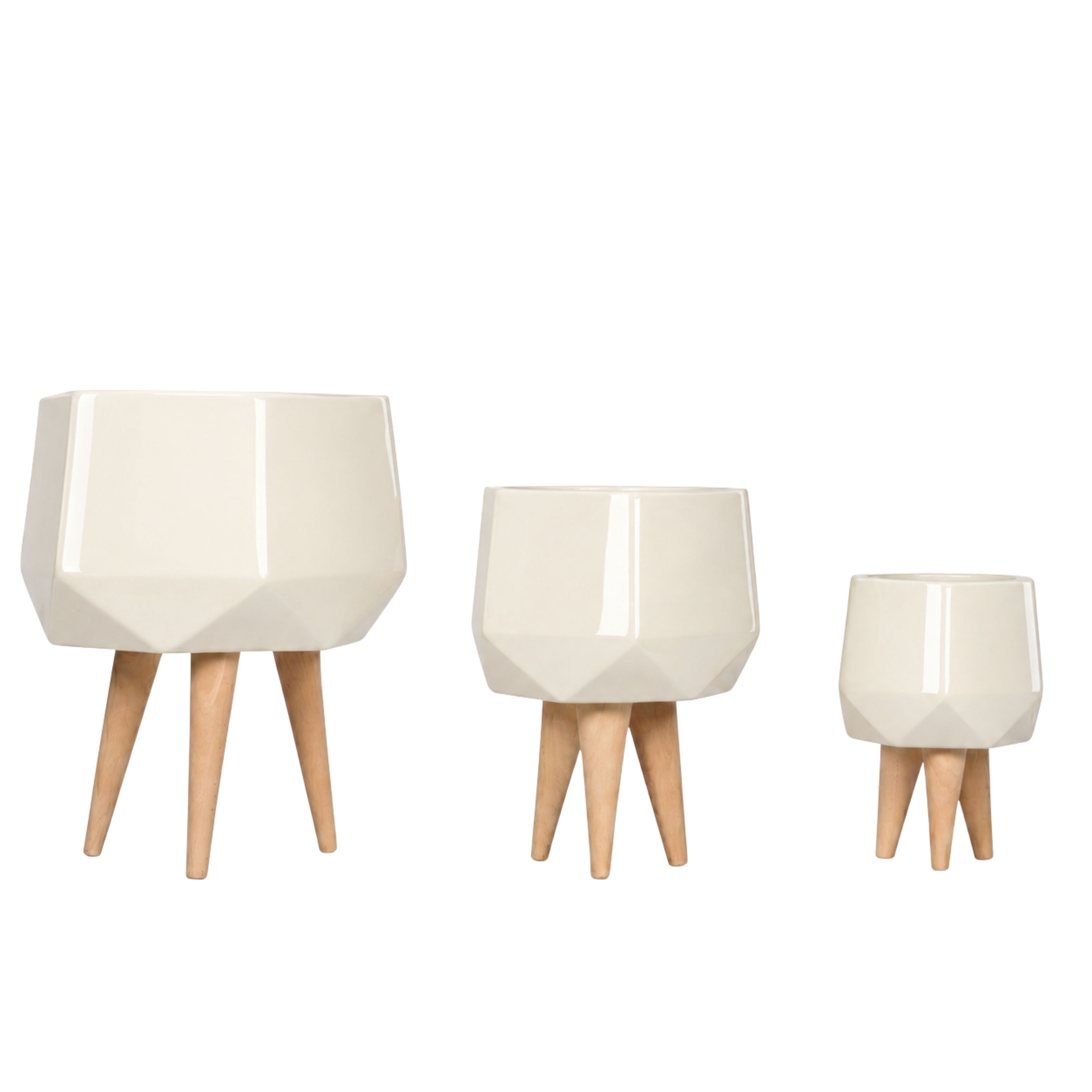 Sila Fiberglass Planter Set