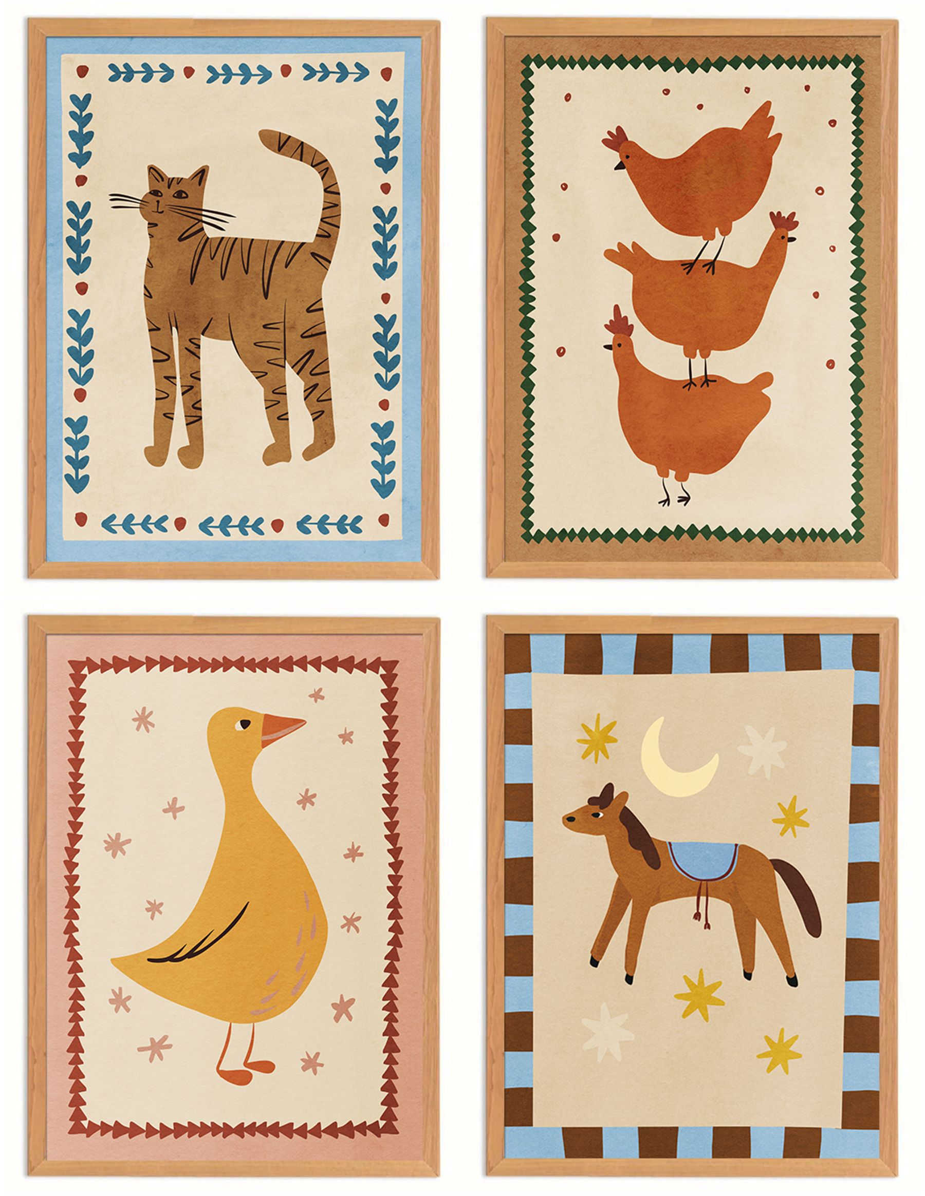 Animals Set of 4 Prints 3
