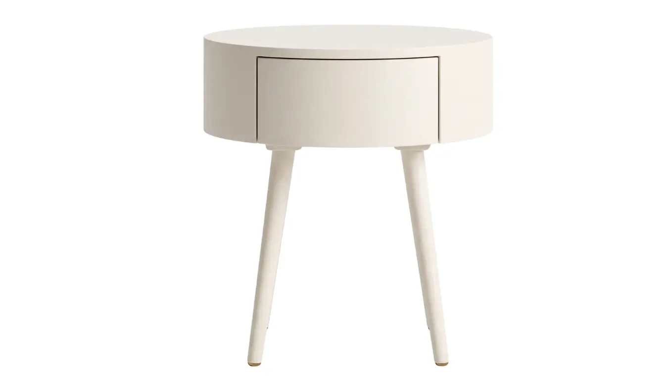 Maple Night Table - Round Design - Sturdy Wood