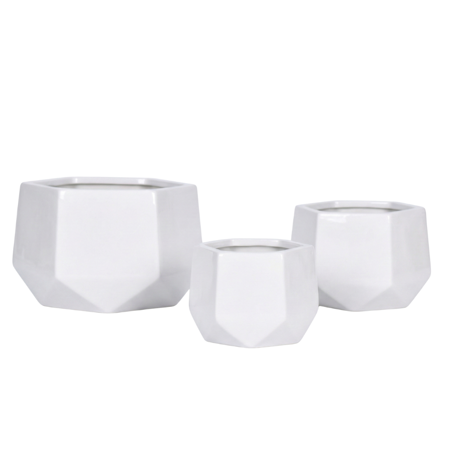 Stellar Fiberglass Planter Set