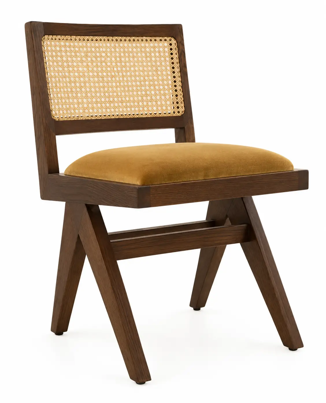 Mitzi Upholstered Cane Back Dining Chair