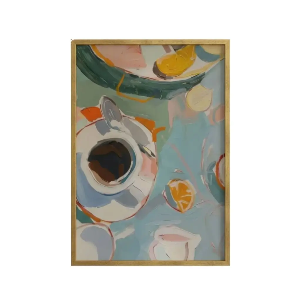 Sahwa Abstract Coffee & Citrus Wall Art