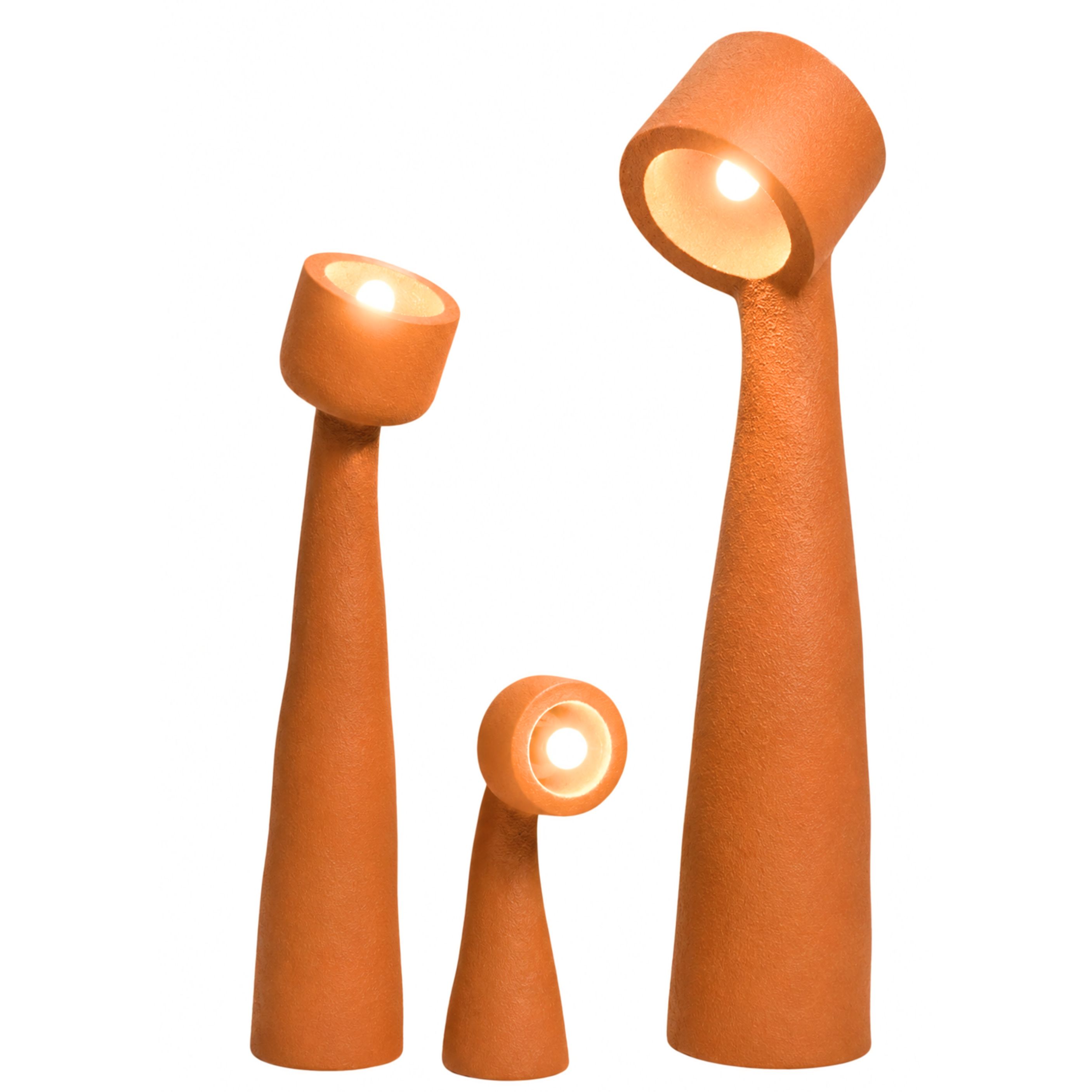 Halo Fiberglass Floor Lamp Set