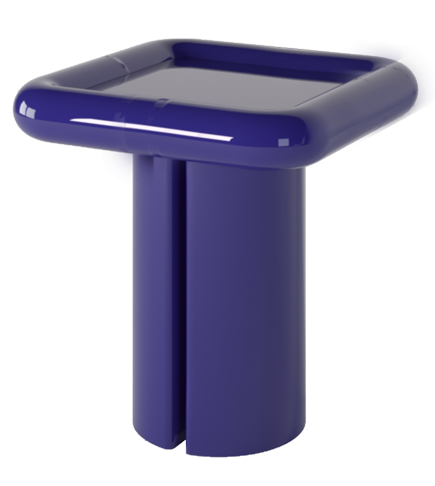 Bare Fiberglass Side Table