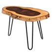 Irregular Wood Top Table with metal legs 0