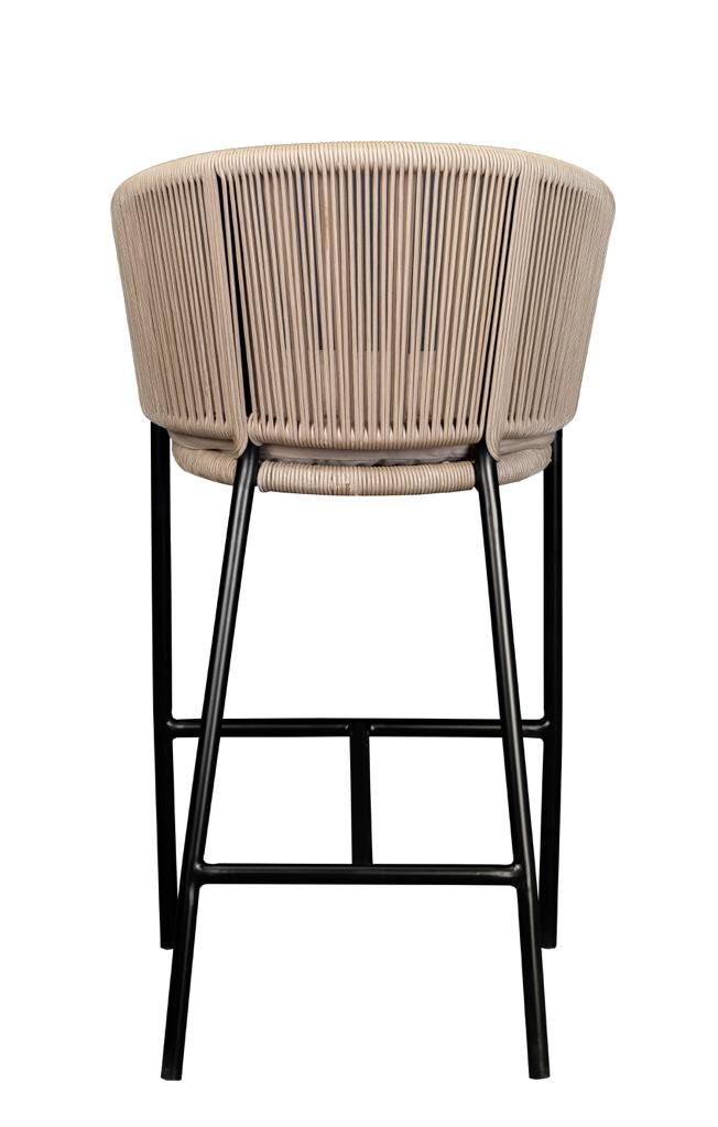 Ango Powder-Coated Aluminum Bar Chair with Ropes 2