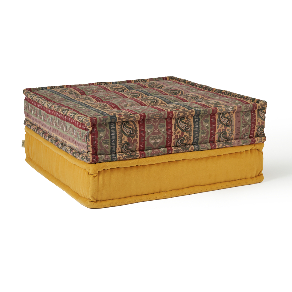 Kenji Ottoman - Paisley - Printed Velvet 3