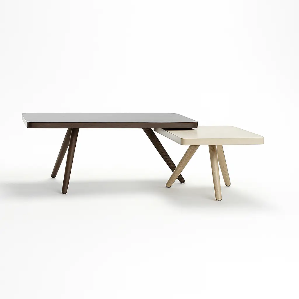 Seventy Veneer Coffee Table Set 0