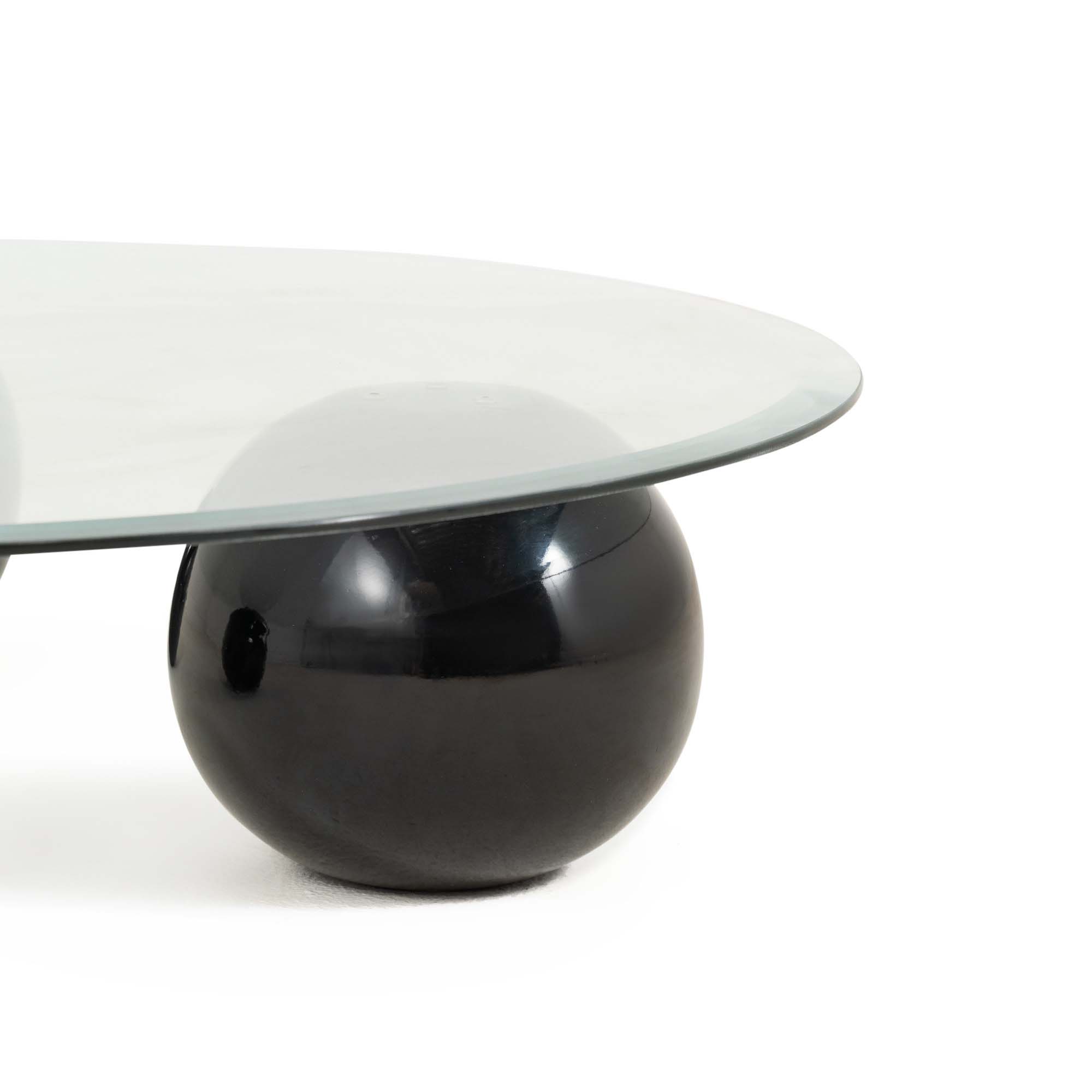 Bubbles Fiberglass Coffee Table With Glass Top 2