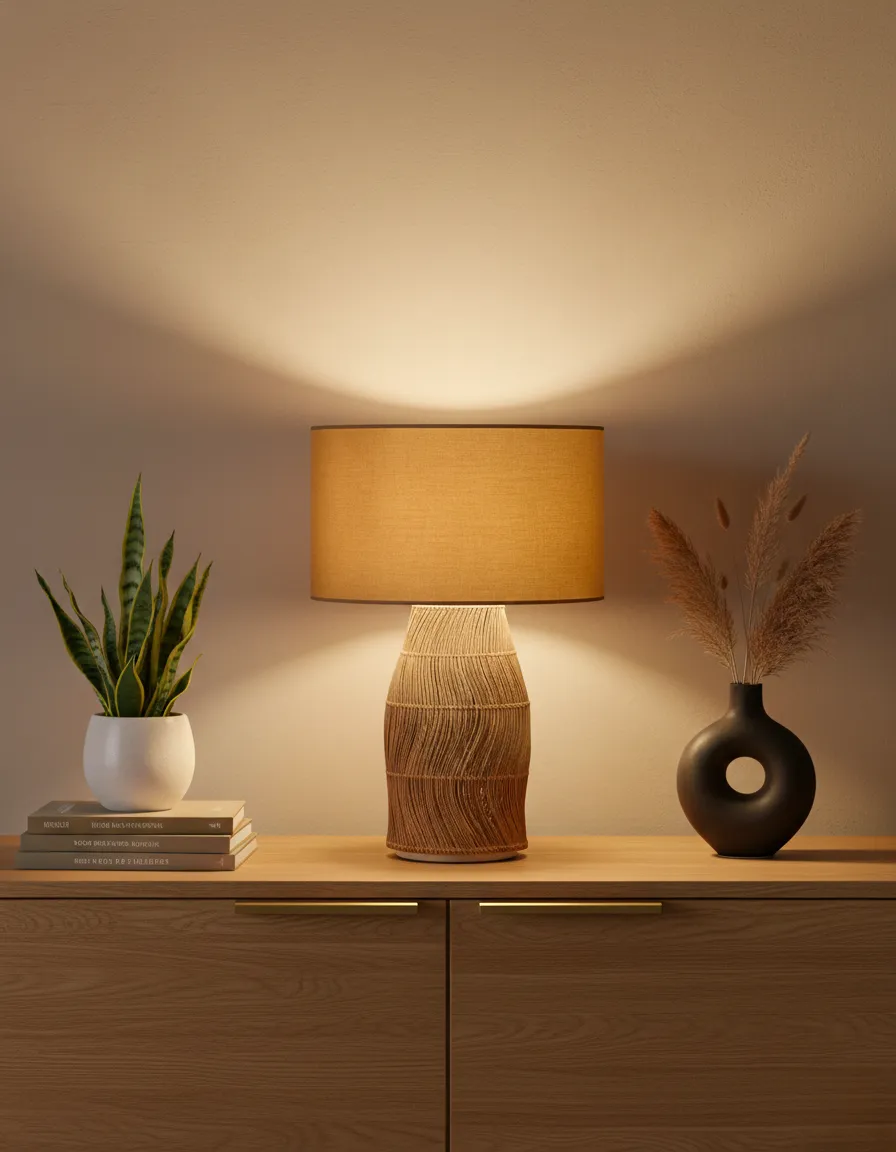 Wave Bamboo Table Lamp 1