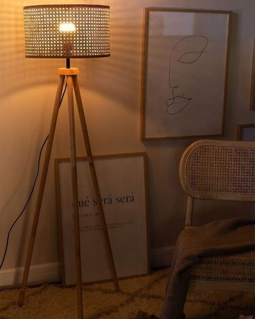 Sunlit Corner Rattan Floor Lamp image