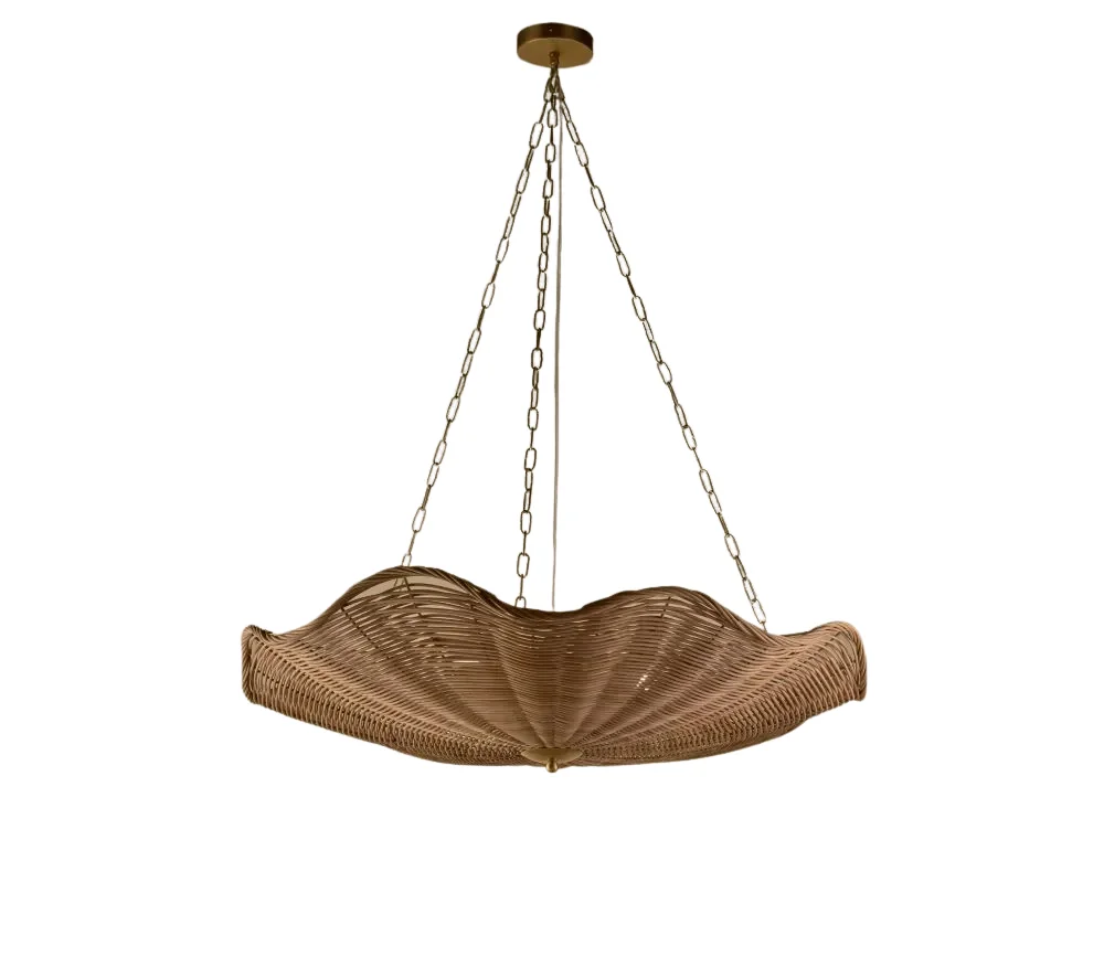 White Lotus Bamboo Ceiling Lighting 0