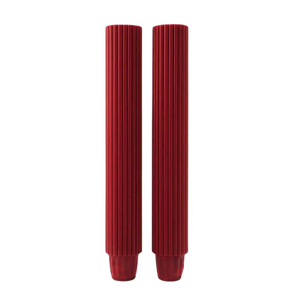 27 cm Corrugated Taper Candles – Set of 2