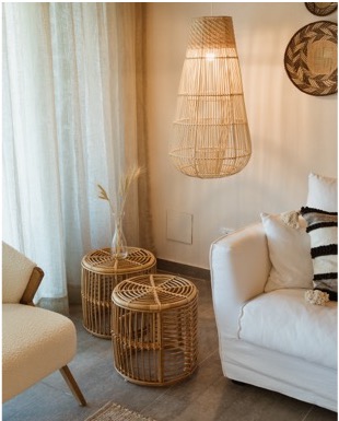 Claire Mini -  Bamboo Side Table - Round Design - Net Body 0