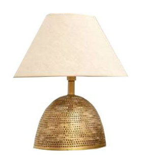 Carved Metal Table Lamp 0