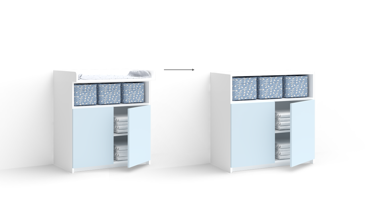 Meda Convertible Changing table (Hinged doors) 7
