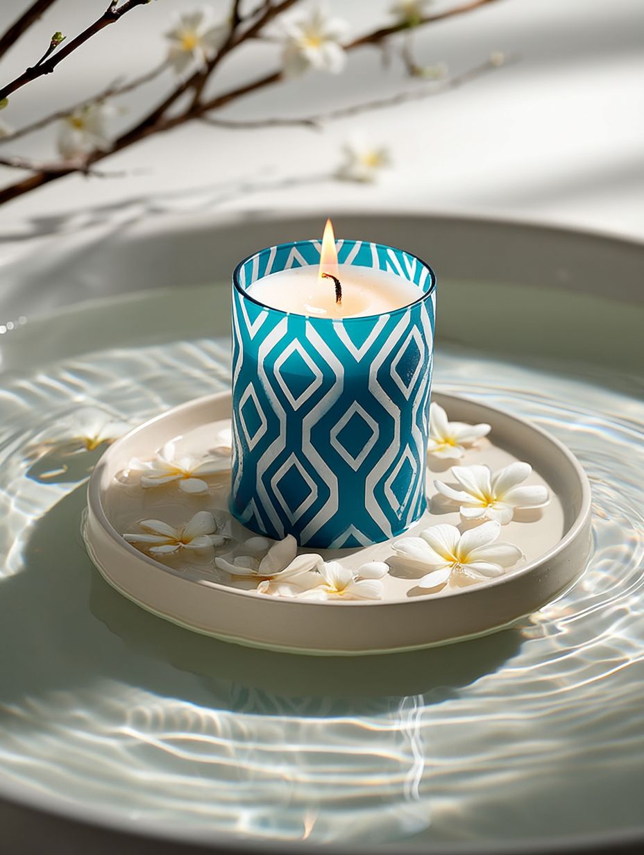 Azur Ikat Scented Candle 2