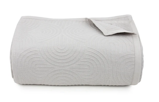 Grey Aurora Jacquard Bedspread  0