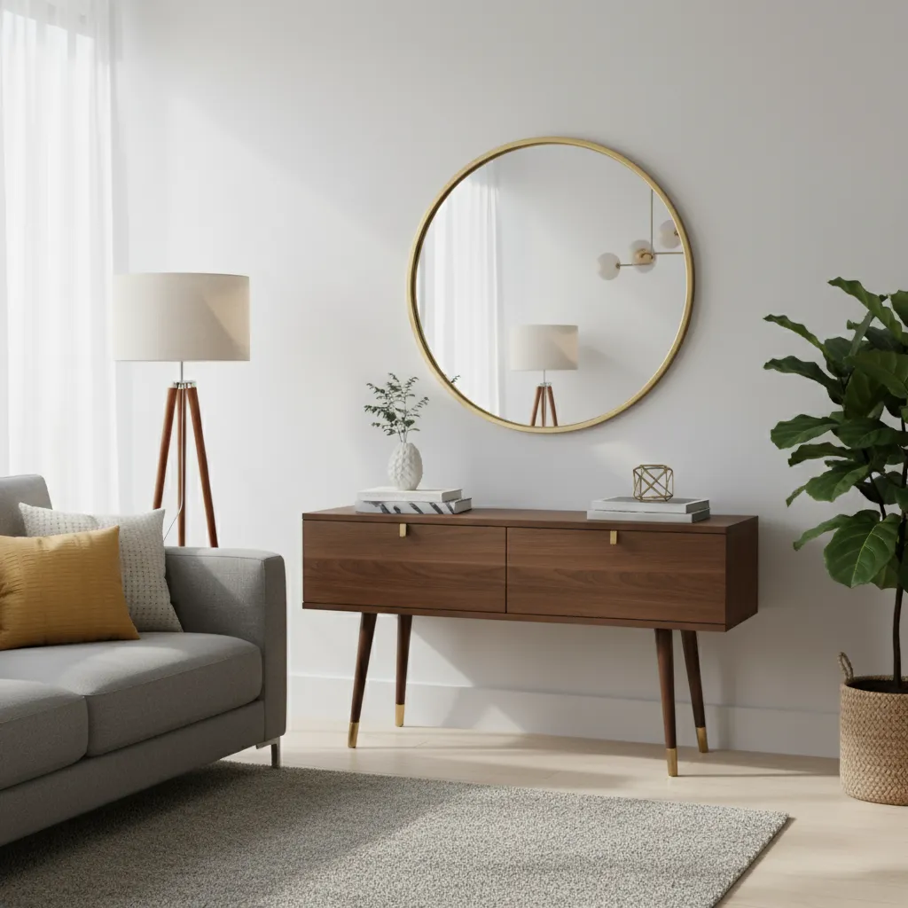 Hoop Modern Frame Circular Mirror – Timeless Sophistication 1