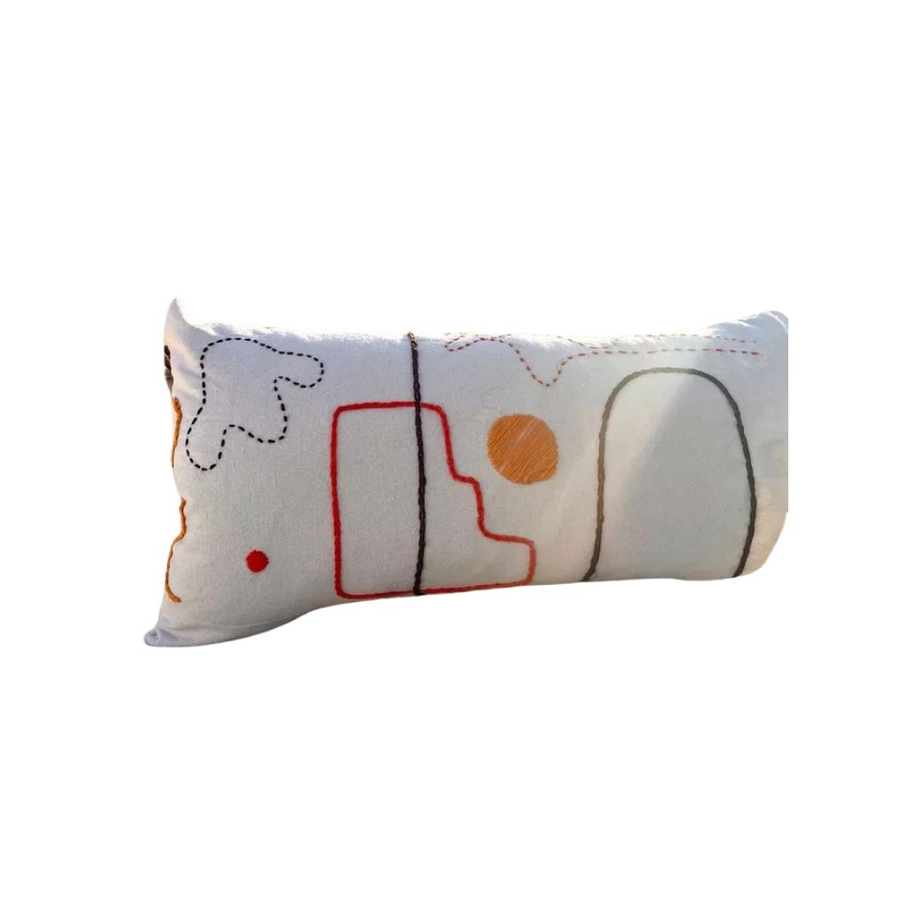 Hydra Sun Cushion Hand-Embroidered Charm with a Mediterranean Vibe 0