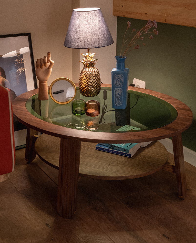 Nordica Aurora Coffee Table - Glass Top - Japanese Design 3