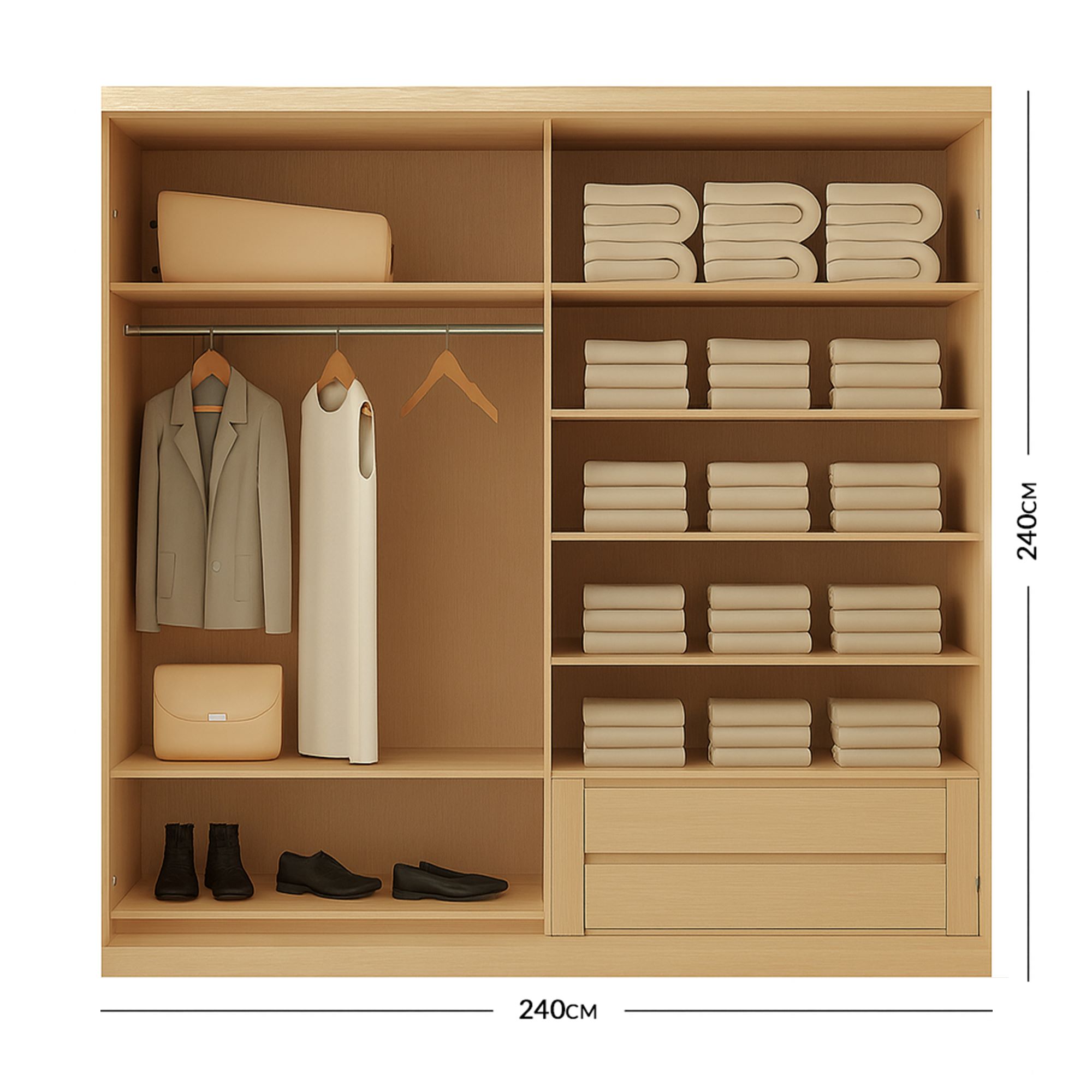 Bay Cane Hinged Wardrobe 8