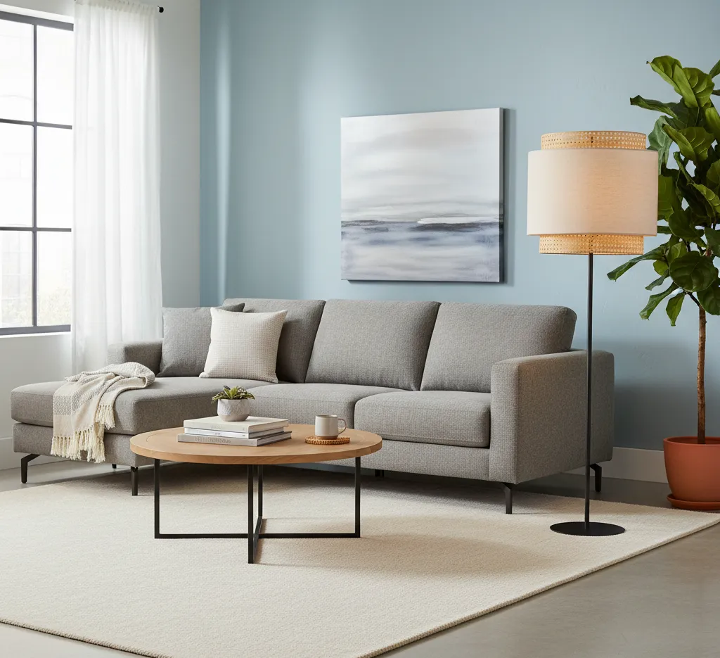 Floor Lamp- Black & Beige - MMPYL1014 1