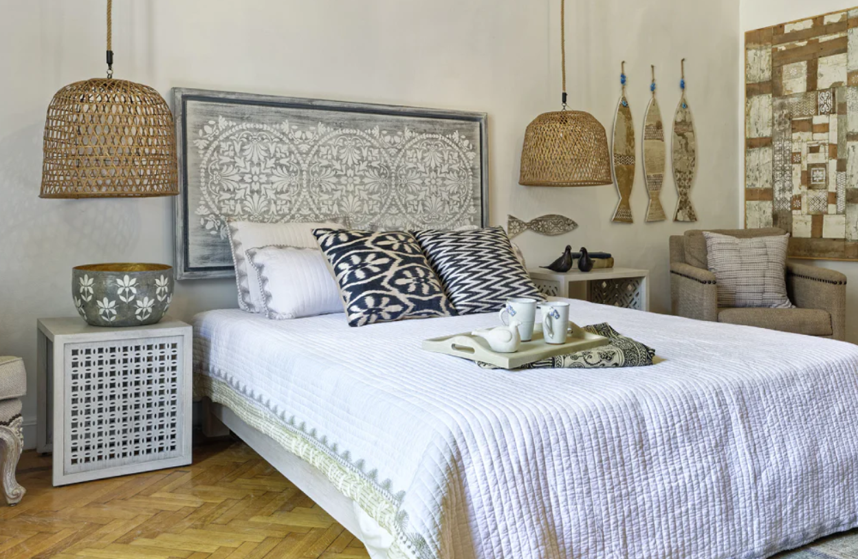 Warda Bed With Patterned Headboard 160 cm 1