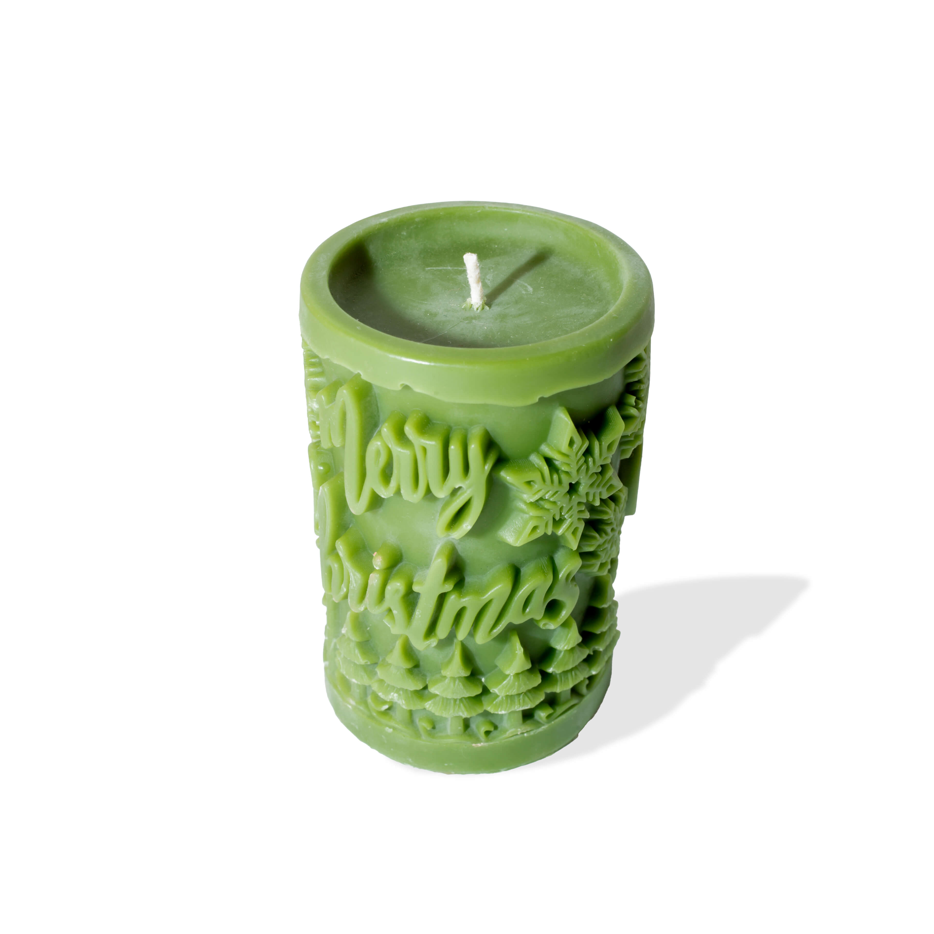 Merry Christmas Embossed Candle for Cozy Celebrations 0