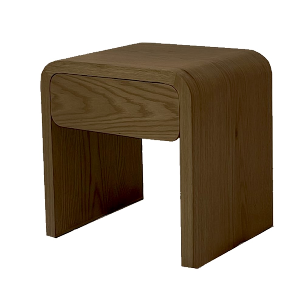 Luna Nightstand With Curved Top Design 2