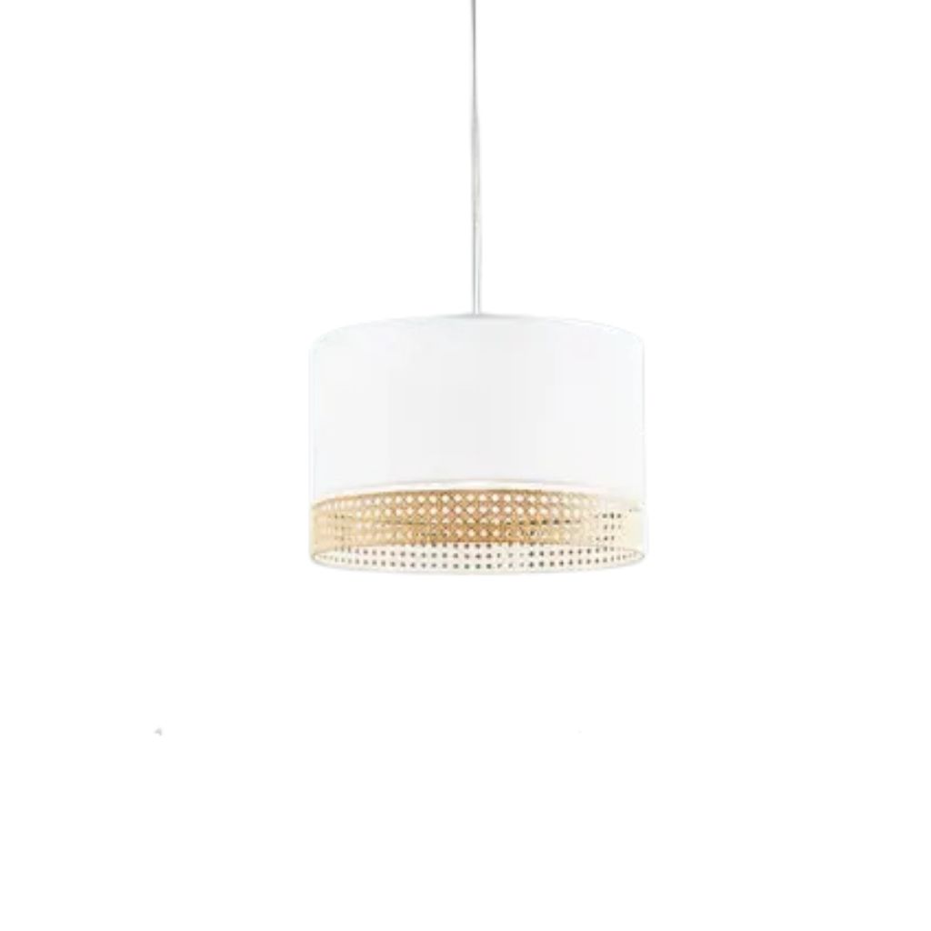 Amber Modern Pendant Straw and White - YLM014 0