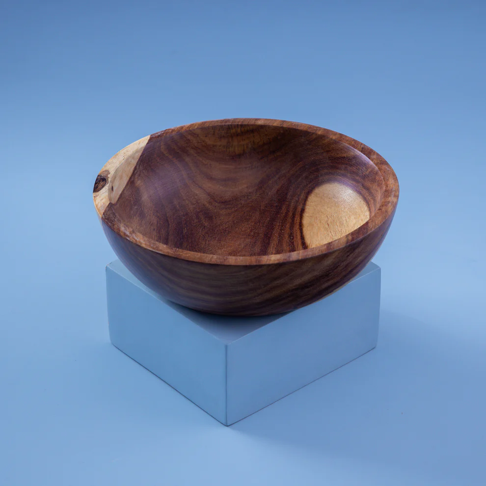 Set of Wooden Circular Bowls 3